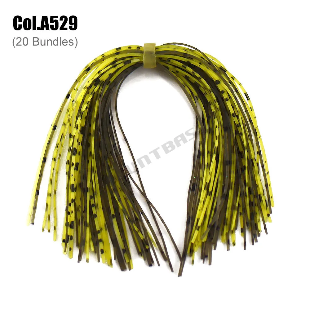 COUNTBASS 20 Bündel 50 Stränge Silikonröcke Angelzubehör, DIY Spinnerbatis Buzzbaits Gummi-Jig-Köder Tintenfischgummi – Detail 32