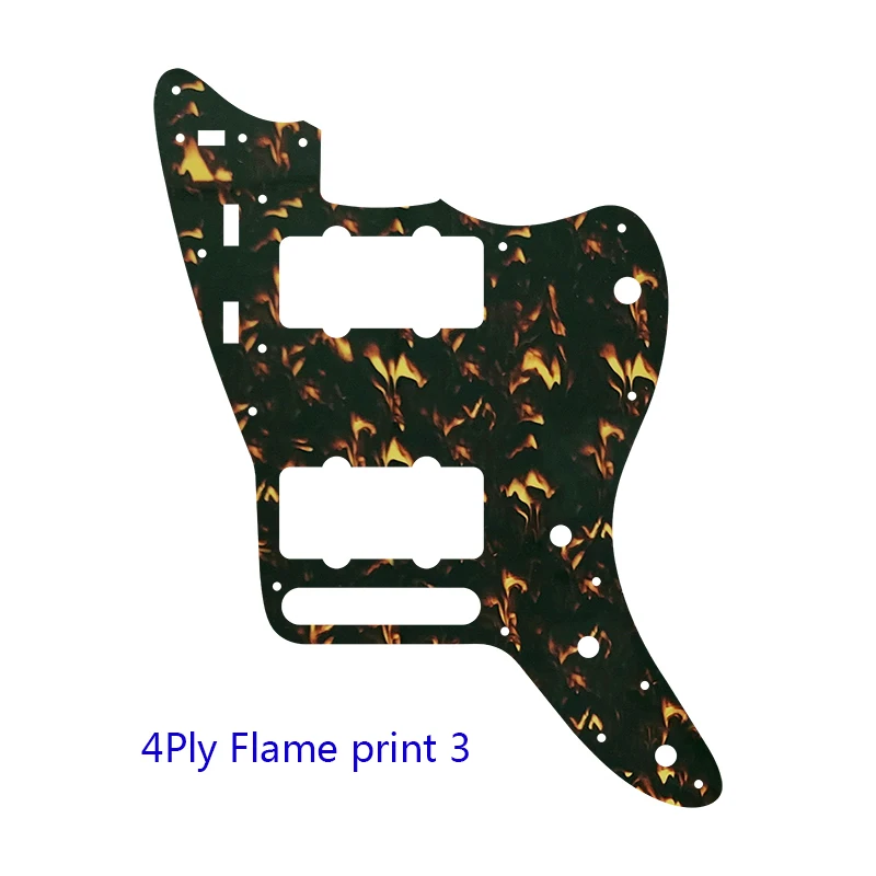 Fei Man-Custom Guitar Parts for Mexico Jazzmaster Style, Pickguard Scratch Plate Replacement, Electric Guitar Flame Pattern