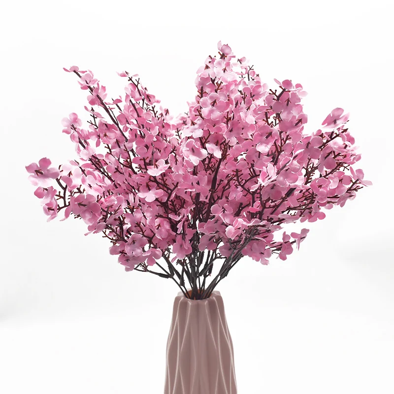 10 Stück Künstliche Blumen aus Seide, Gypsophila, Kleine Sträuße mit 5 Zweigen, Heimdekoration für Tisch und Zimmer, Kunstpflanzen für Vase, Hochzeit, Outdoor, DIY – Detail 5