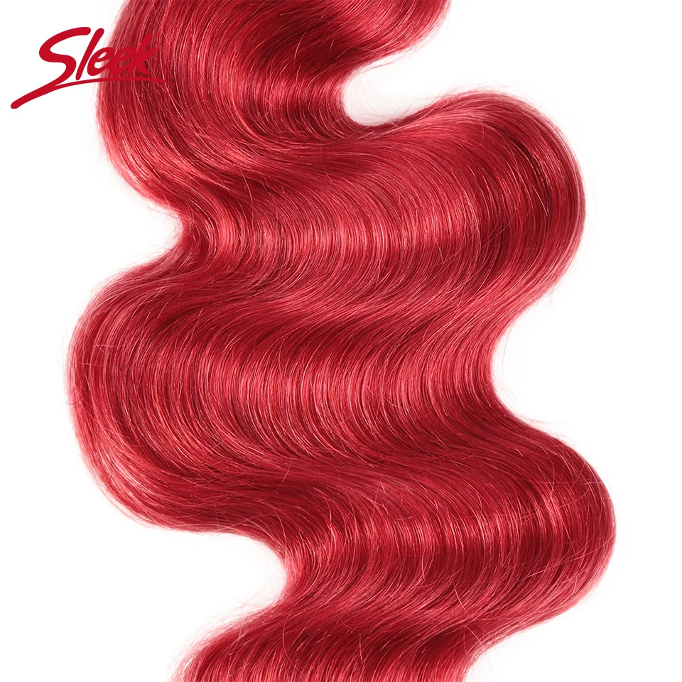 Sleek Visone S Rosso Colore Biondo Brasiliano Dell'onda Del Corpo Dei Capelli Del Tessuto Bundles 8 A 28 Pollici Extensions Bugha Stile di Trasporto shiping libero Shiping libero