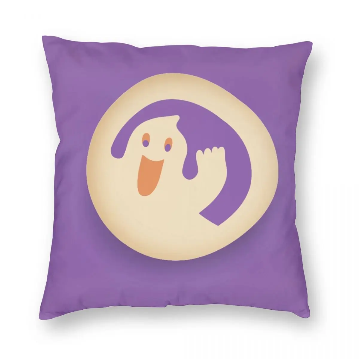 

Ghost Sugar Cookie Square Pillowcase Polyester Linen Velvet Creative Zip Decor Pillow Case Home Cushion Cover 18"