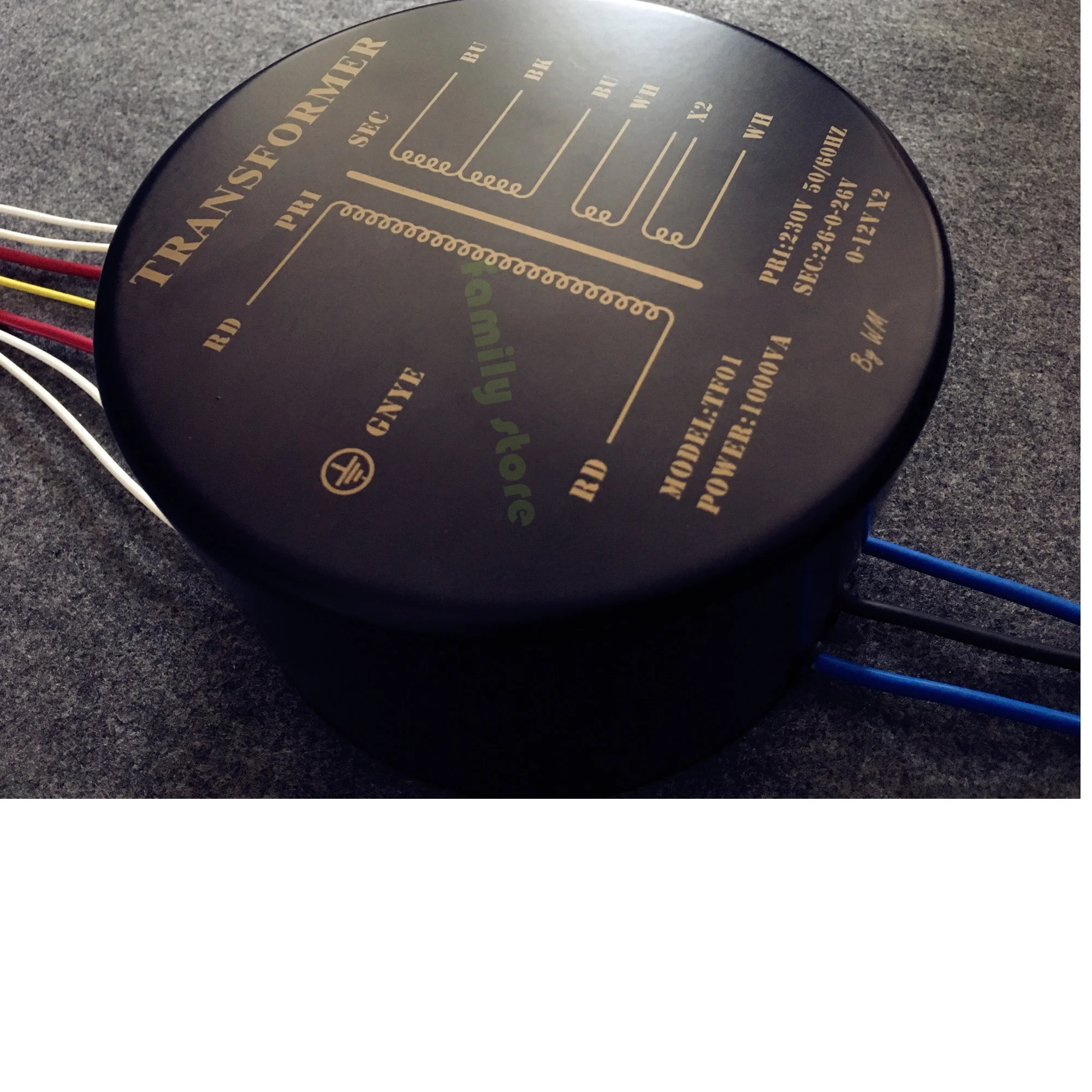 High-quality shielded potting 1000W toroidal audio transformer, high-flux core imported from Japan