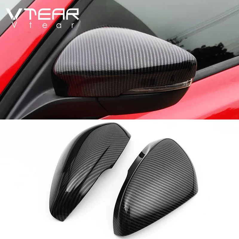 Vtear For Ford Focus MK4 st line rearview mirror shell cover rear view cap exterior decoration accessories part 2019 2020 2021