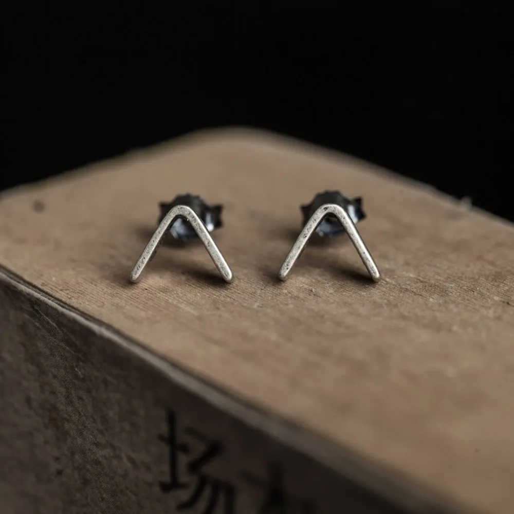 925 Sterling Silver Stereo Arrow Stud Earrings Fashion Women Punk Earrings Vintage Party Wedding Jewelry Gifts for Women Jewelry