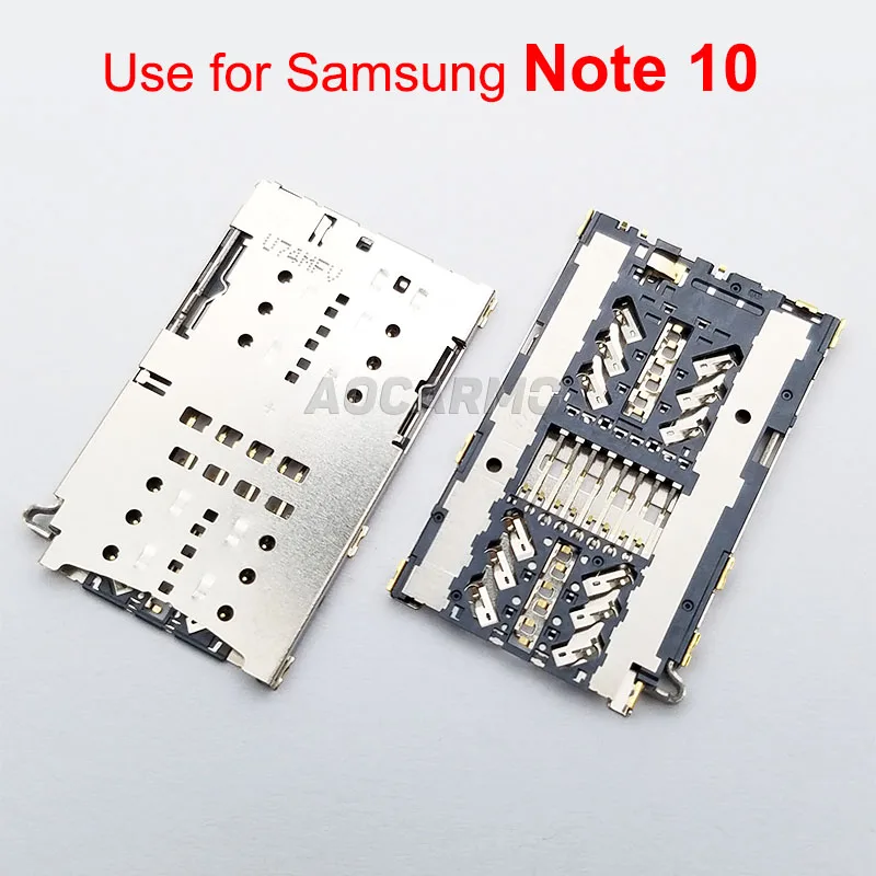 Aocarmo SIM Reader Card Holder On Board Connector For Samsung Galaxy Note 10 Replacement Parts