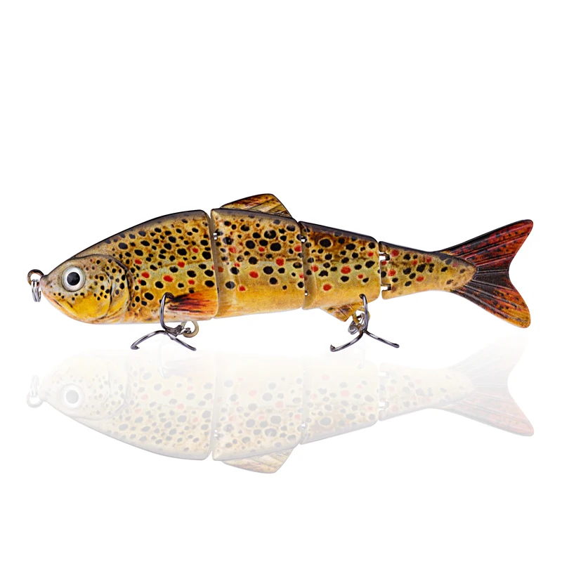 Frei kombinierbares Set 125mm/17g Mehrteilige Schwimmköder 4-Segment-Wobbler Angelköder-Set Crankbait-Köder Harter Kunstköder