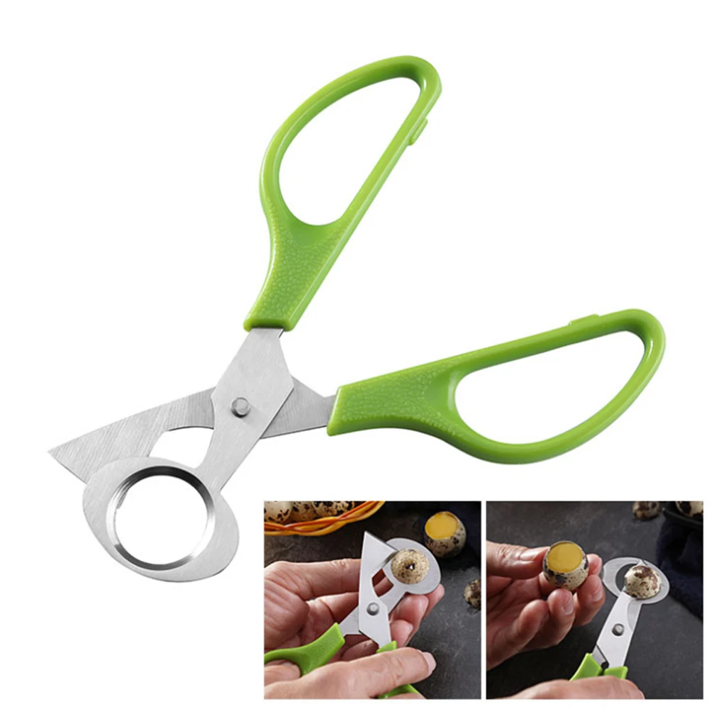 Stainless Steel Quail Egg Cutter Scissors Pigeon Bird Quail Egg Cutter Opener Cracker Kitchen Clipper Tool