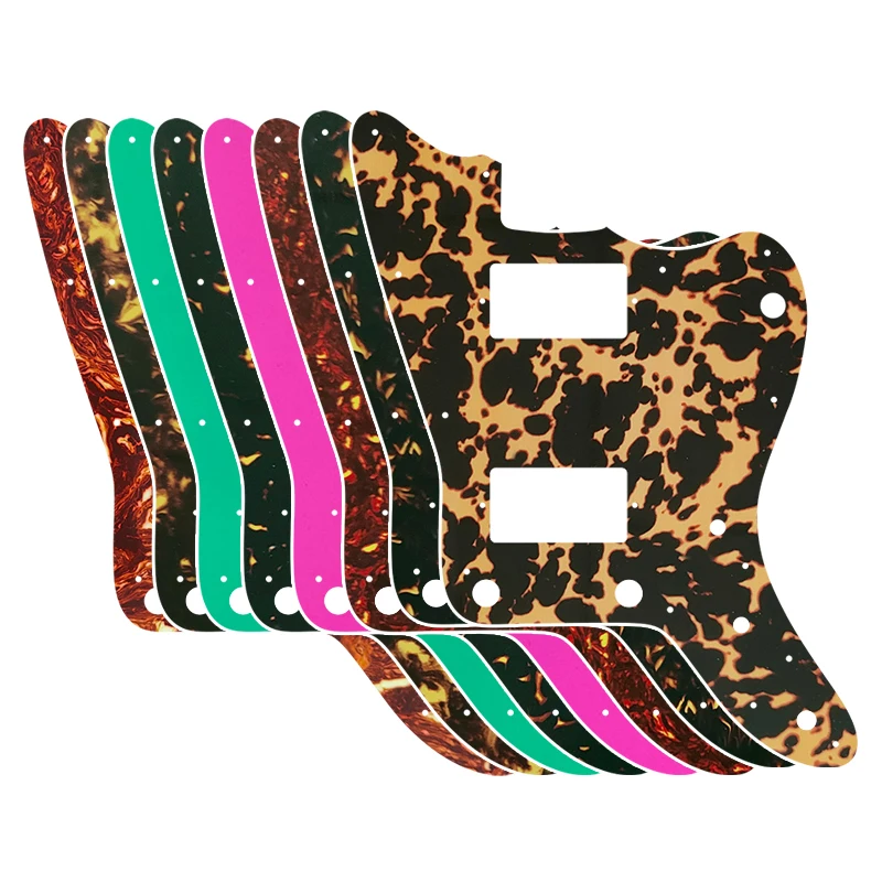 

Pleroo Custom Guitar Pickguard - For MIJ Jazzmaster Guitar Pickguard With PAF Humbucker NO Upper Horn Holes Flame Pattern