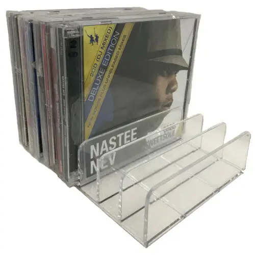 CD Storage Holder Rack Display,Premium Organizer Clear Acrylic CD-DVD Stand