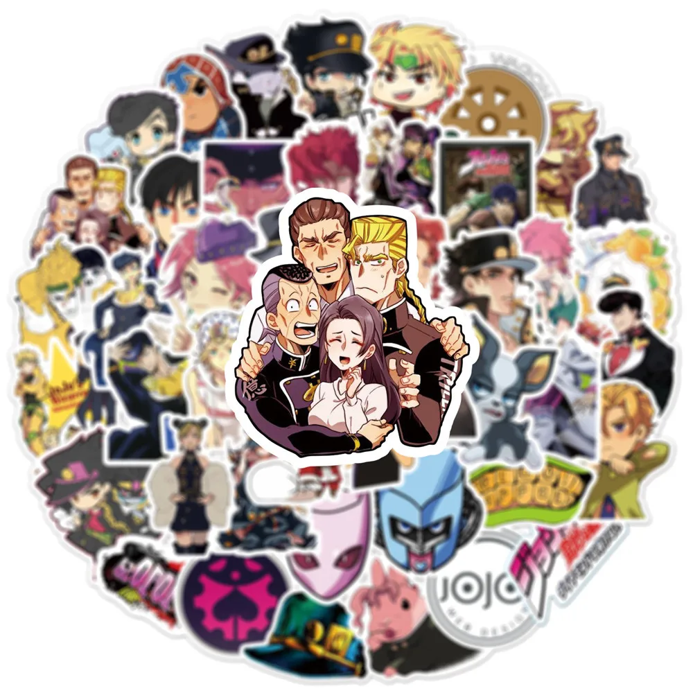 10/30/50PCS Cartoon JOJO\'s Bizarre Adventure Anime Graffiti Sticker Notebook Guitar Bike Skateboard Waterproof Sticker Wholesale