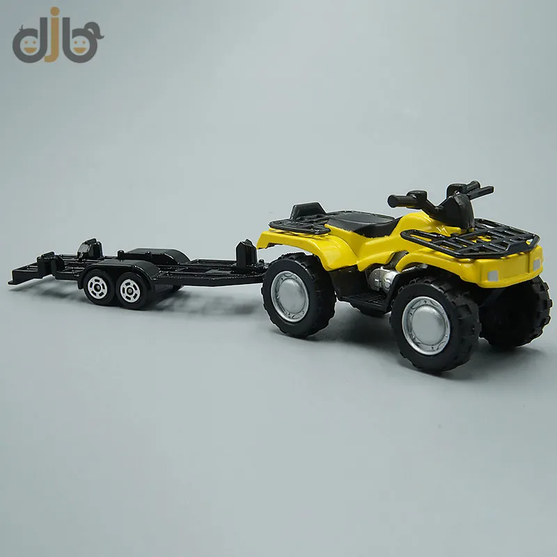 1:50 Diecast Car Model Toy Quad ATV With Jet-Ski Trailer