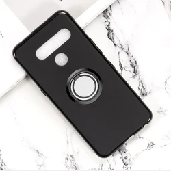 For LG X power G5 V30 V35 V40 V50 V50S ThinQ Q6 Q6α Q6a K8 K10 2018 K11 Plus G7 One Back Ring Holder Bracket Cover Silicone Case