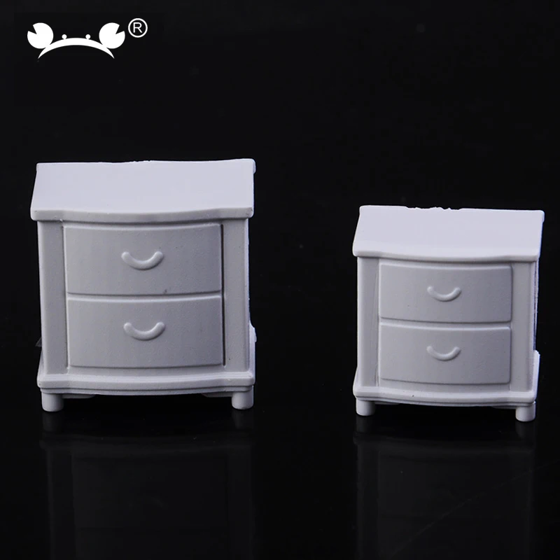 2pcs 1:20 1:25 1:30 1:50 Scale Dollhouse Miniature Furniture Bedside Table Miniature items Bedroom Decoration Dolls Accessories