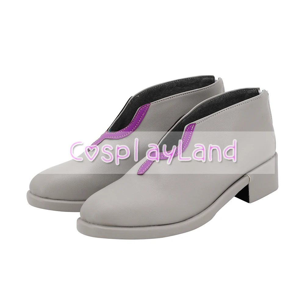 Botas de JoJo's Bizarre Adventure para hombre, zapatos de Cosplay de viento dorado, pannacota Fugo, accesorios personalizados grises para fiesta de Halloween