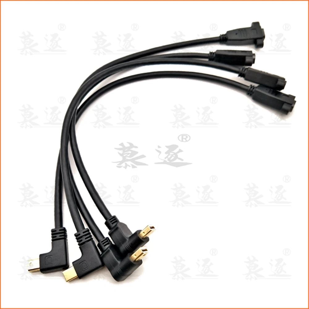 Thunderbolt 2 Mini DisplayPort Male To Female 90 Degree Up & Down & Left & Right Angled with Screw hole Panel Mount Mini DP