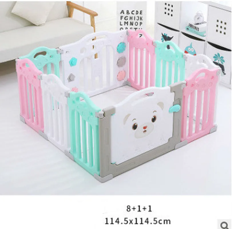 2019 Child game Fence indoor amusement park big space baby crawling mat baby home safety toddler guardrail toy playpen