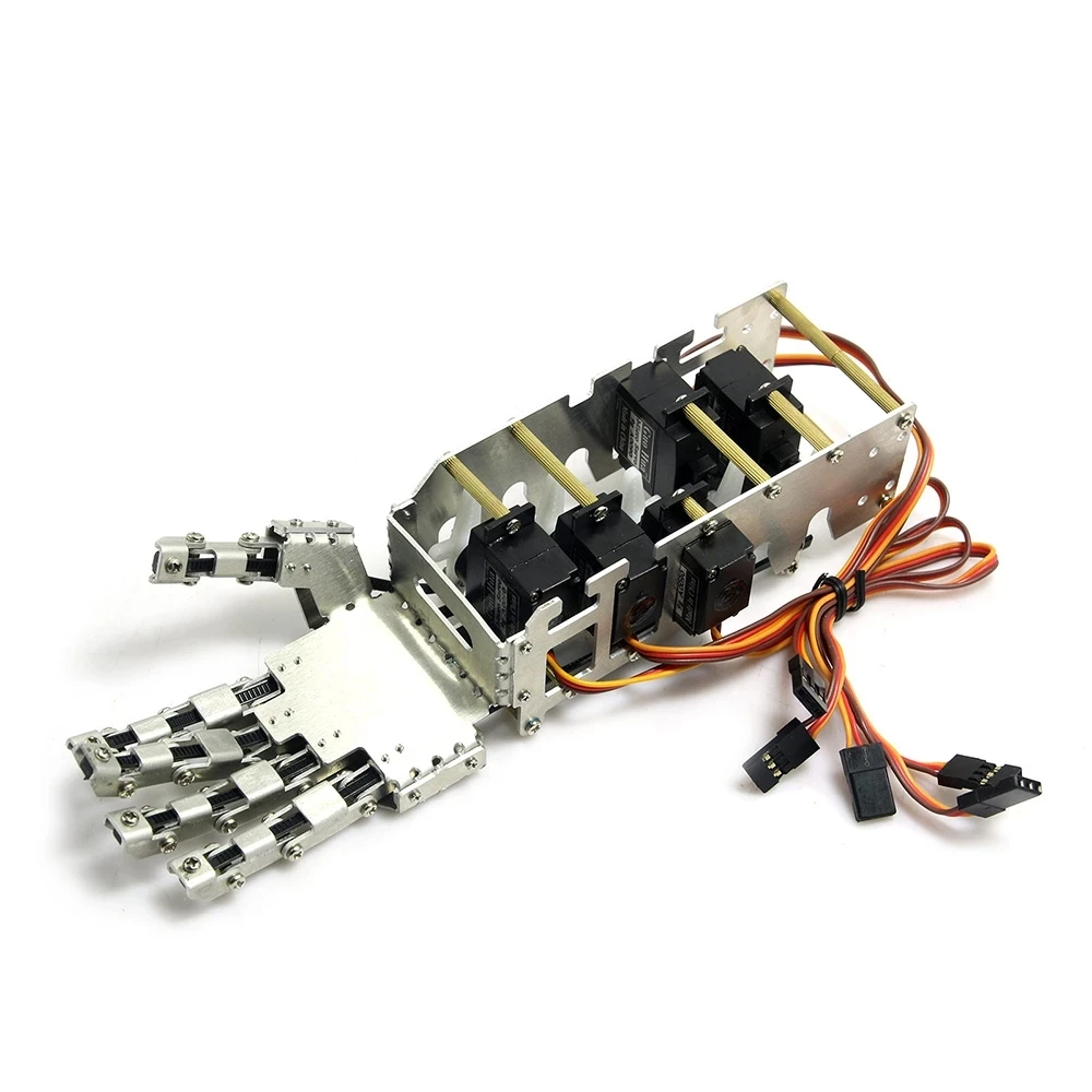 5 DOF Robotic Hand Humanoid Five Fingers Metal Manipulator Arm Left/Right Hand with Servos for Arduino Robot Programmable Robot