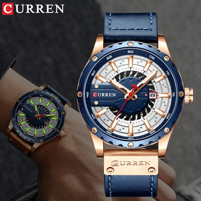 CURREN Brand Quartz Watch Men New Fashion Waterproof Casual Business Military Men Watch Auto Date Watches Relogio Masculino