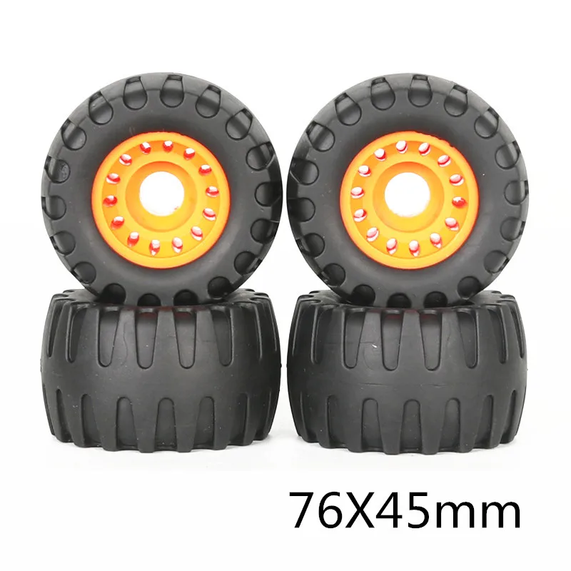 80A 76*45Mm Ban Papan Luncur Panjang 76Mm Roda Skateboard Jalan Raya dengan Daging TPR Yang Menyerap Kejutan Lintas Negara Off-Road 4 Buah