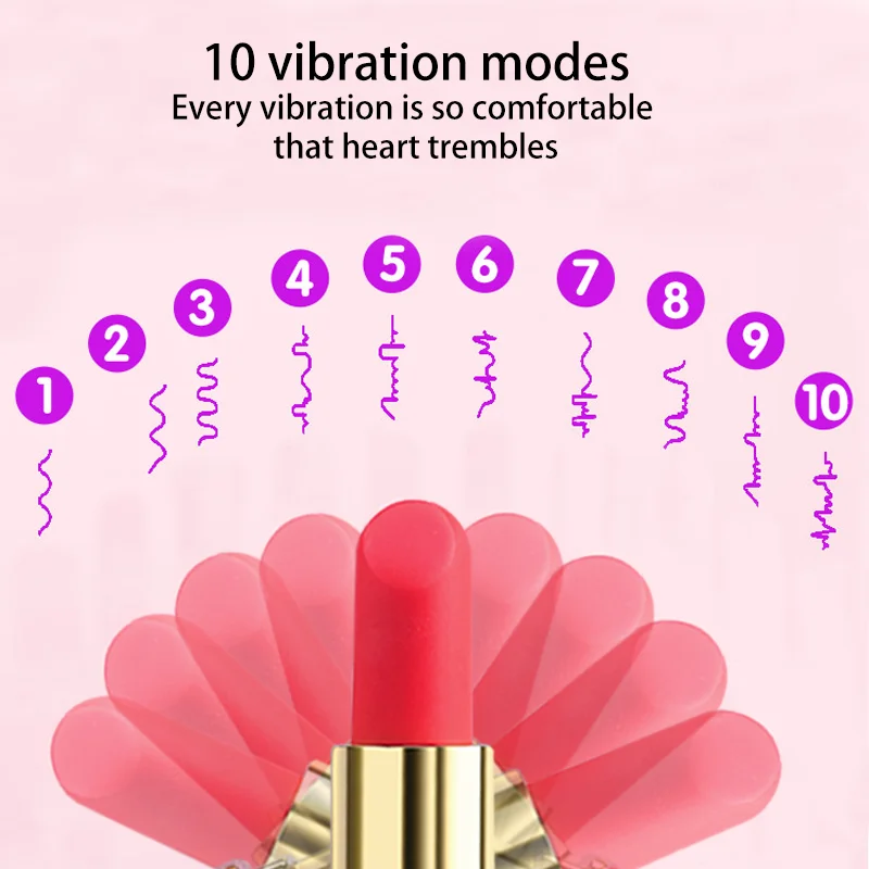 Lipstick Mini Vibrator 10 Speed Bullet Vibrator Dildo Clit Stimulator G Spot Massage Masturbator Adult Sex Toys For Women