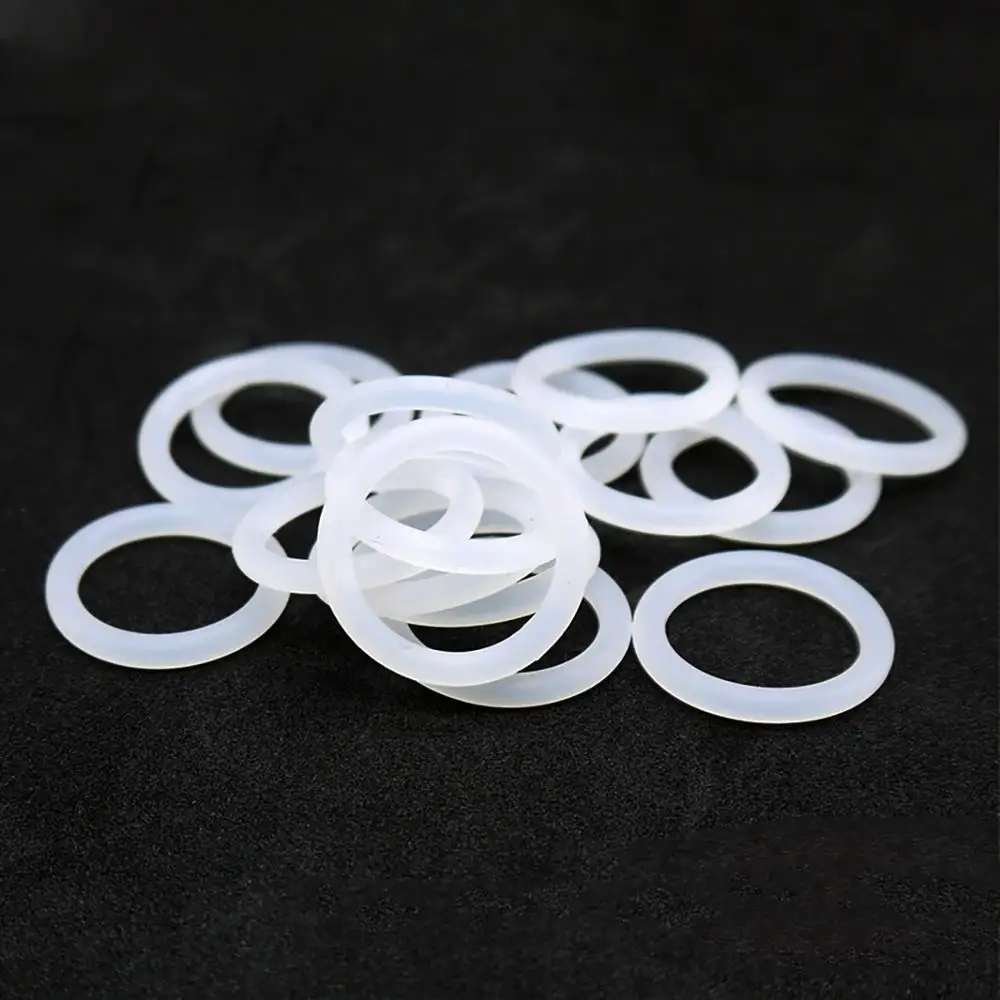 Màu Đỏ/Trắng Đường Kính Dây 1.5Mm Thực Phẩm An Toàn Silicone O Vòng Gioăng OD 5-80Mm O nhẫn Hải Cẩu Máy Giặt