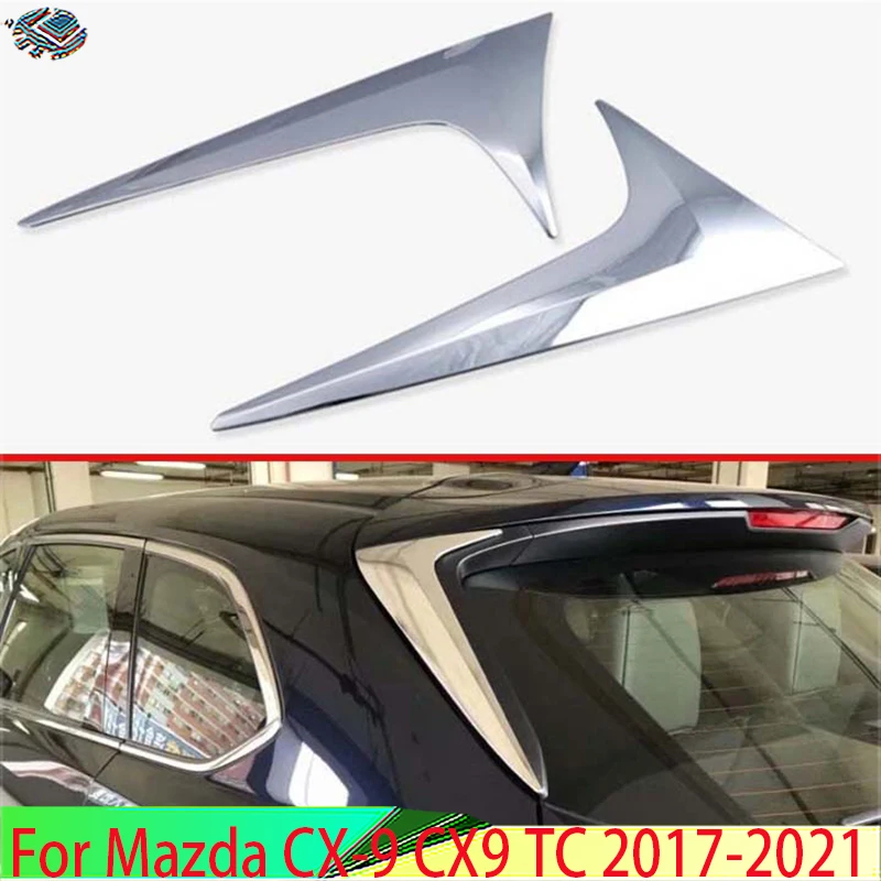 For Mazda CX-9 CX9 TC 2017 2018 2019 2020 2021 Decorate Accessories ABS Chrome Side Door Rear View Window Spoiler Cover Trim