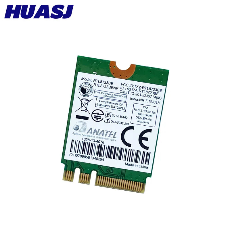 HUASJ-Interfaz RTL8723BE NGFF M.2 para Bluetooth 4,0, tarjeta inalámbrica para DELL, Acer, Samsung y Notebook