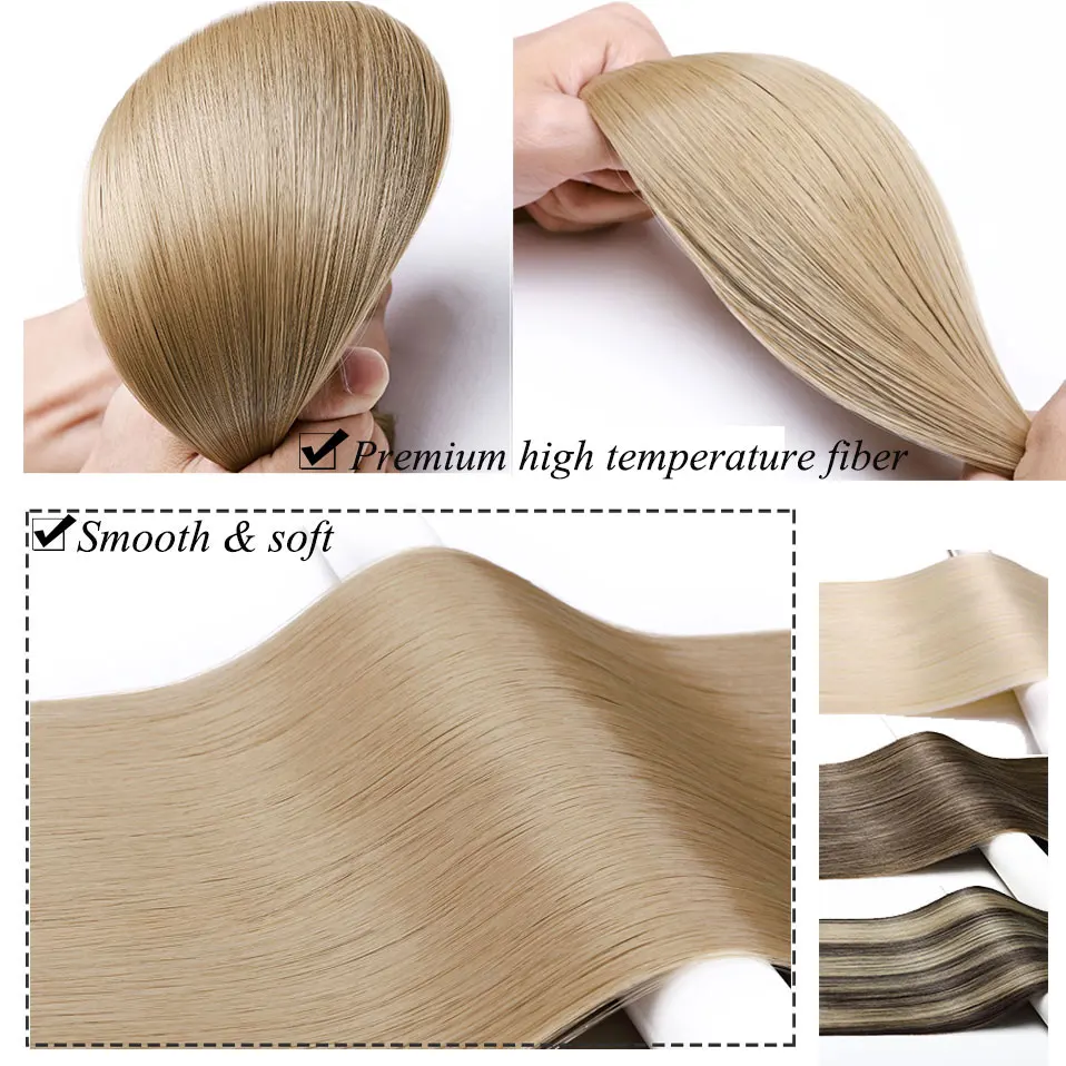 S-nolilite-Extensión de cabello sintético para mujer, postizo de 42 colores, 22 \