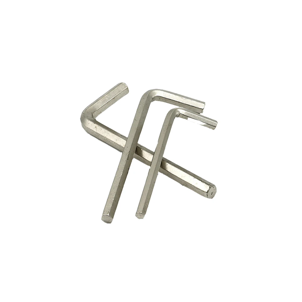 10 PCS Allen Wrench Nickel Plated L Shaped Silver Hex Hexagon Key Allen wrench 1.5mm 2mm 2.5mm 3mm 4mm 5mm 6mm 8mm 10mm 12mm