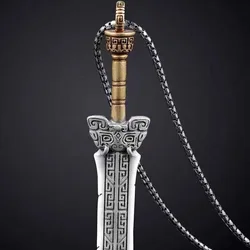 Punk Retro Amulet Broken Sword Pendant Simple Comfortable Silver Color Pendant Necklace Trendy Personality Man Birthday Gift