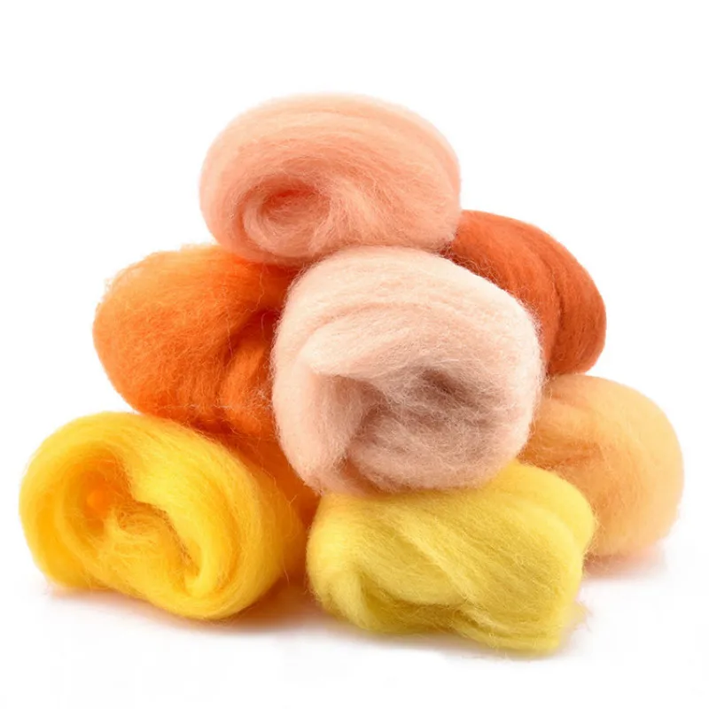108g mix 36 cores merino felting lã topos macio roving lã fibra para agulha felting & molhado felting boneca diy needlework