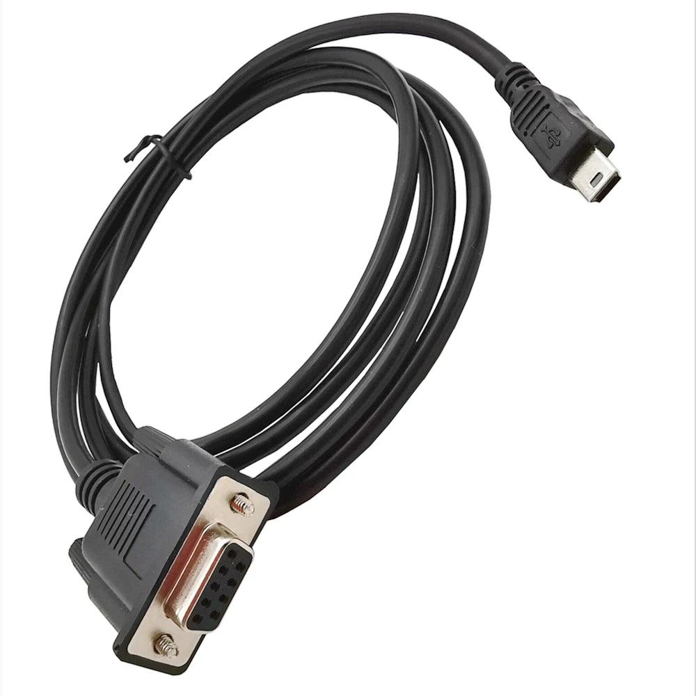 Mini USB 2,0 macho a RS232 DB9 9 Pin hembra adaptador tension Cable de plomo 1,8 m