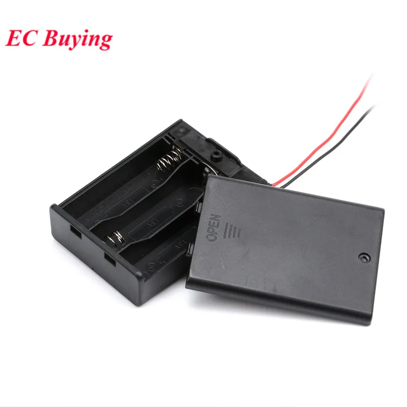 2/3/4/8*AA Battery Cover Storage Holder Case Box Container Cell Box With NO/OFF Button For AA Battery Holder DIY
