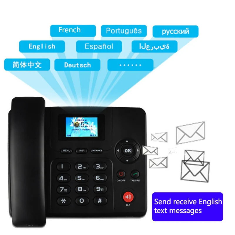 Beamio 3G 4G WIFI Bluetooth Wireless Telephone With Multi Language Dual SIM Card Color Screen Phone For Home Office Desktop