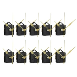 10Pcs Diy Stille Beweging Spindel Handen Muur Quartz Klok Movement Mechanism Reparatie Tools Deel Klok Kit