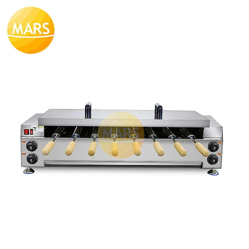 Máquina de tortas de chimenea eléctrica/Gas, Kurtos Kalacs, máquina para hacer rosquillas, helados, rollos de pan de chimenea Trdelnik de Hungría