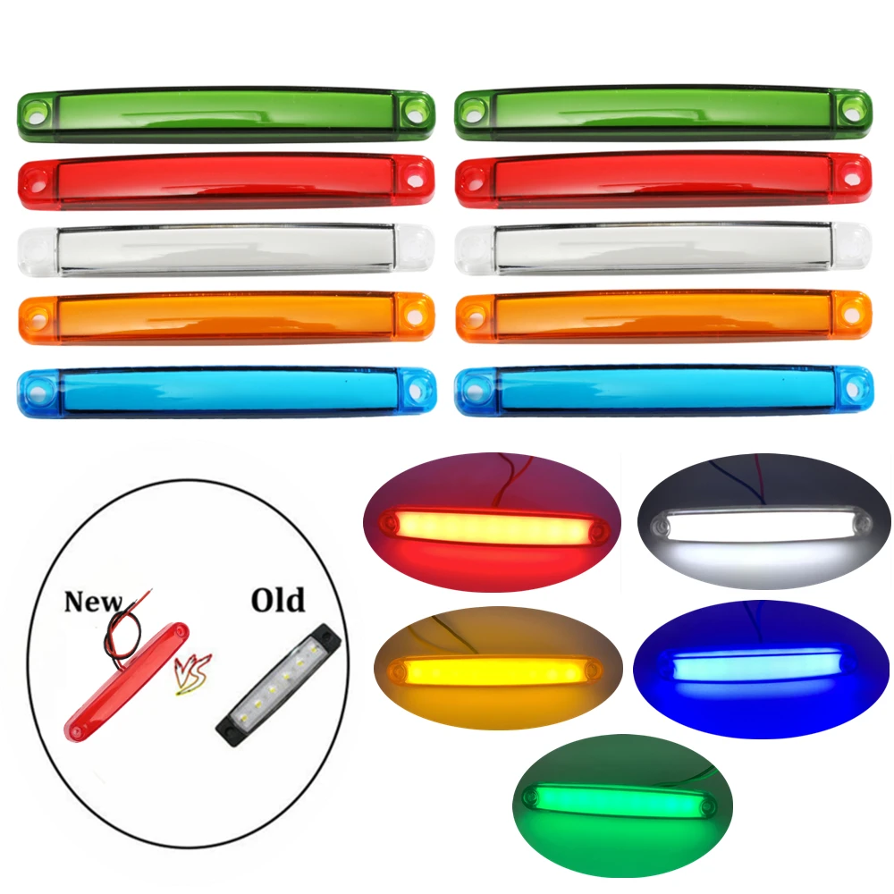 10PCS Side Marker Light 12v 24v LED Truck Lighting Parking Side Lights Orange Marker Lamps Trailer Truck Marker Lights