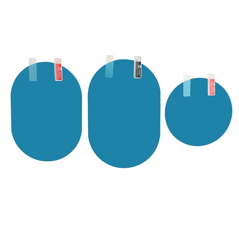 2 قطعة ملصق سيارة فيلم غير نافذ للمطر لسيارة مرآة الرؤية الخلفية سيارة مرآة الرؤية الخلفية فيلم المطر رؤية واضحة في أيام ممطرة فيلم السيارة #2