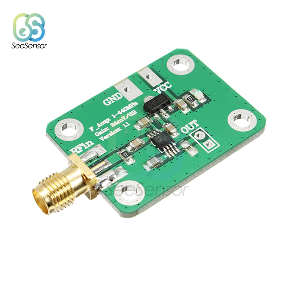 0.1-440 MHz AD8310 High Speed High Frequency RF logarithmic Detector Power Meter Module for Amplifier RSSI Pulse Detection