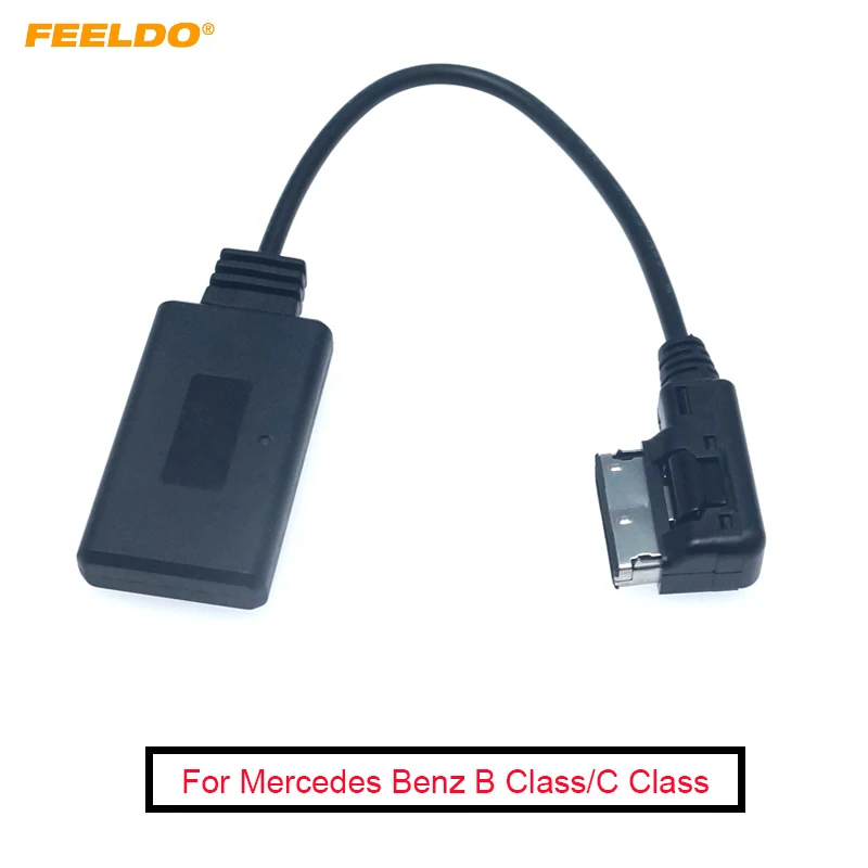 

FEELDO 4Pcs Car Audio Radio AUX Cable Adapter For Mercedes Benz AMI Interface For Bluetooth Wireless Receiver Music AUX Adapter