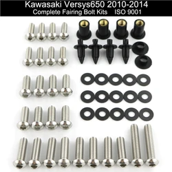 Fit For Kawasaki Versys 650 2010 2011 2012 2013 2014 Complete Full Fairing Bolts Kit Speed Nuts Covering Bolts Screw