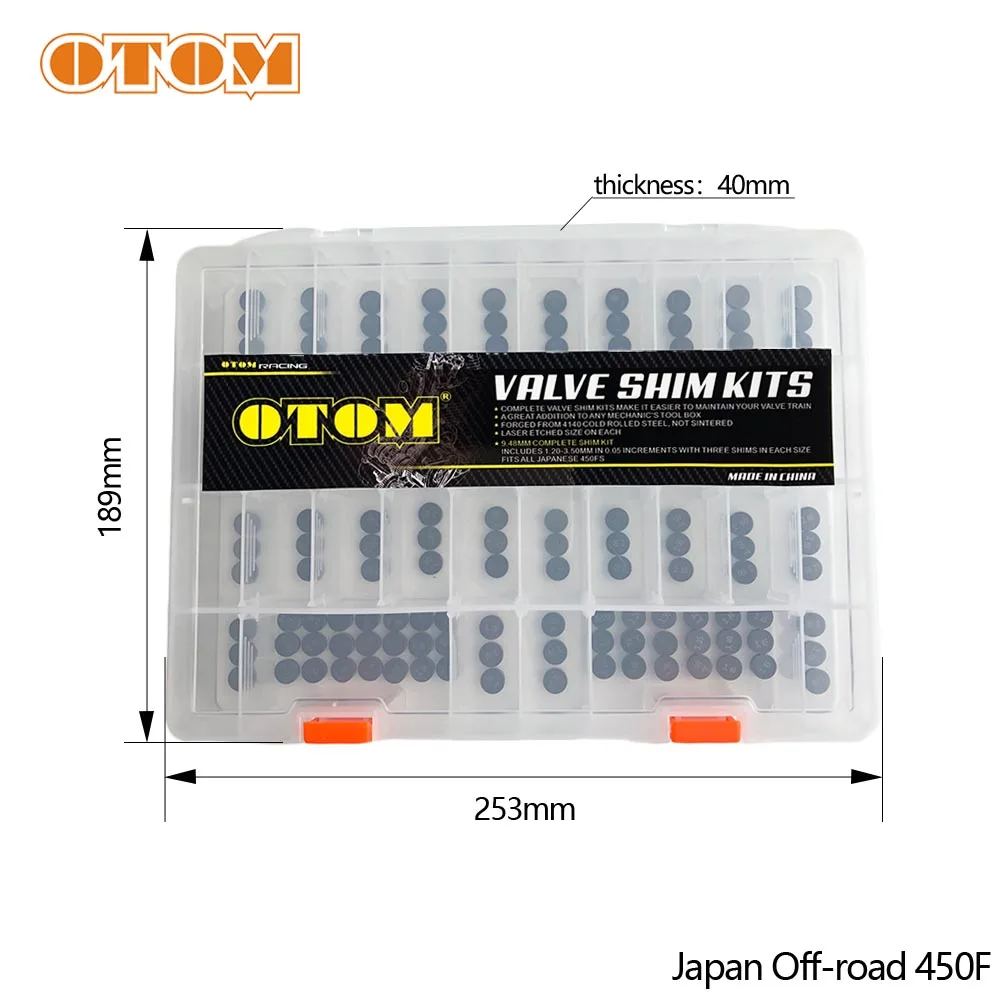 OTOM Valve Lash Adjustment Shim Kit Motorcycle Engine Parts Spec 47/23 Pad Gasket For Japan Off-road 250F 450F KTM HUSQVARNA EXC