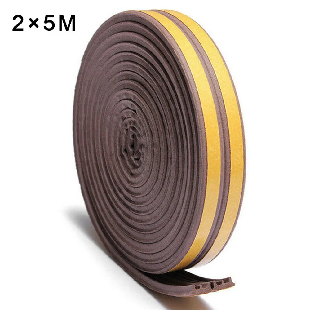 10m E Type Foam Weather Draught Excluder 500 X 0.9 X 0.4cm Self-Adhesive Door Window  Frame Foam Seal Strip