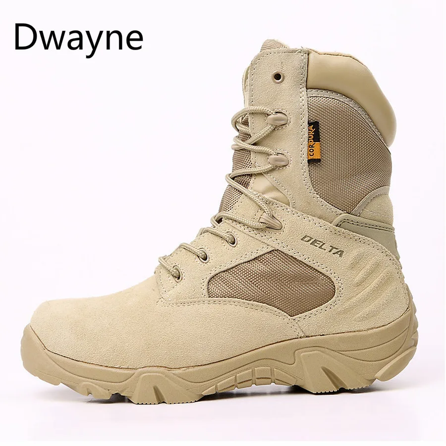 Men Boots Quality Desert Ankle Boats Work Shoes Leather Waterproof Snow Boots 2024