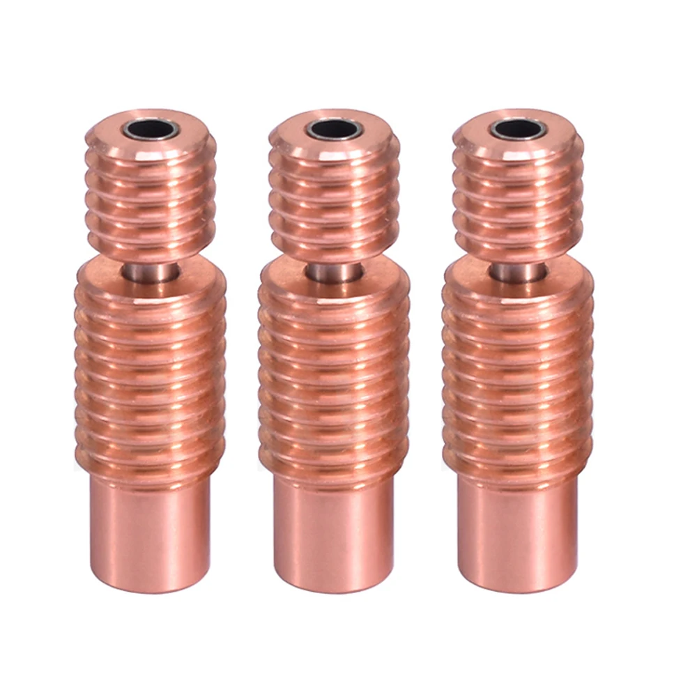 E3D V6 Red Copper Pipe All Metal Copper Alloy Heat Resistant M6 M7 thread DIY Kit 3D printer Parts Accessories