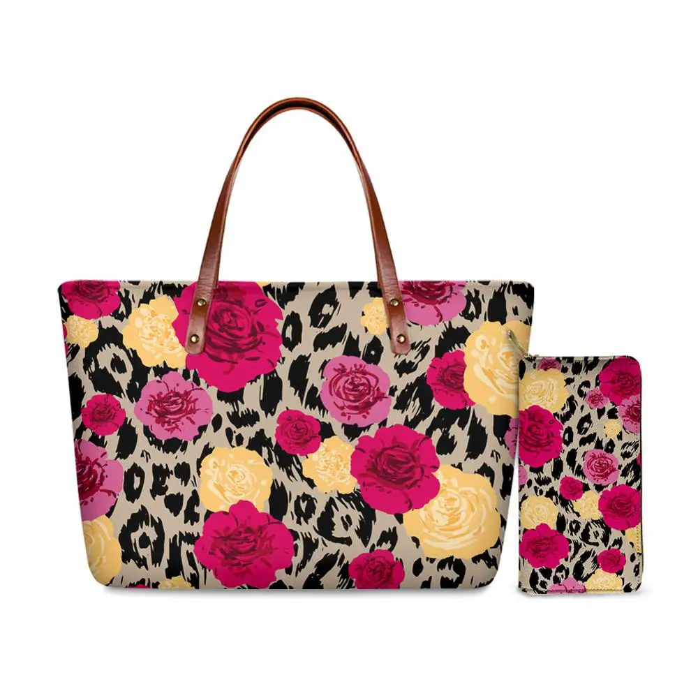 

Handbags Polynesian Traditional Tribal Floral Leopard Bags for women Party Shoppin Tote Shoulder Hand Bag Wallet Set New