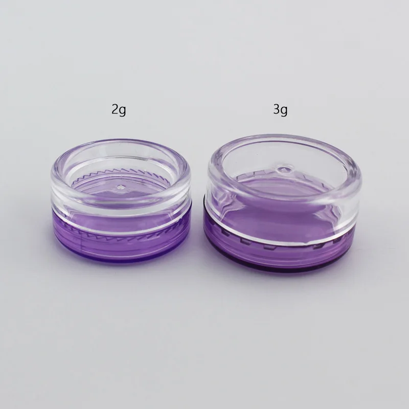 15pcs 2g 3g Empty Jars Refillable Mini Plastic Bottle Cosmetic Jar Container Small Round Bottle Little Cream Jar Solid Perfume