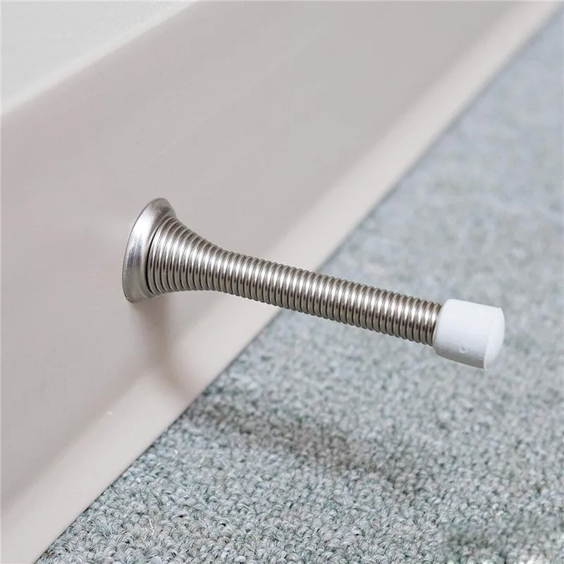 Spring Doorstopper Damper Protect Door Stopper for Home Deurstop Doorstop Anti-Bump Stopper Tension Floor Springs Door Stop