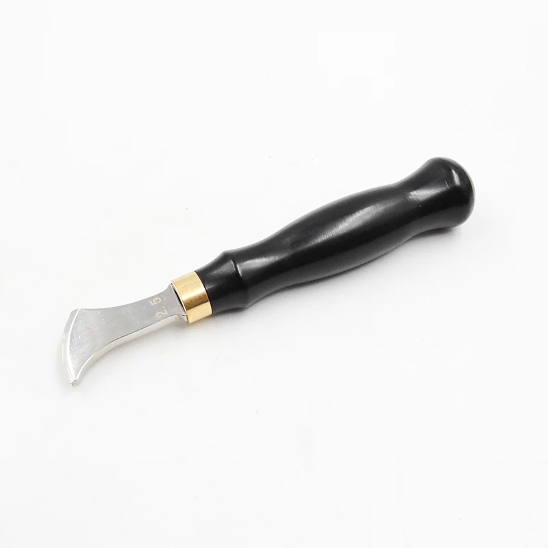 SOZO Cao Chất Lượng Da Thủ Công Edge Creaser Lưỡi Dao Thép Không Gỉ Gỗ Mun Blackwood Tay Cầm Đánh Dấu Viền Trang Trí Dòng Dụng Cụ