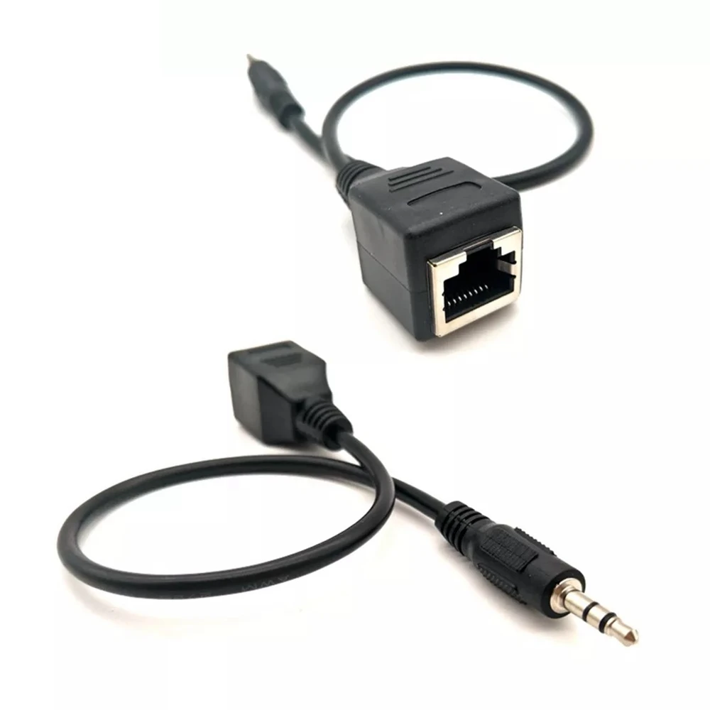 RJ45 3.5 Audio extension cord Use Network line Audio extension 3.5 Male Rj45 Female extender 3.5 Rj45 Male Female lengthen cable